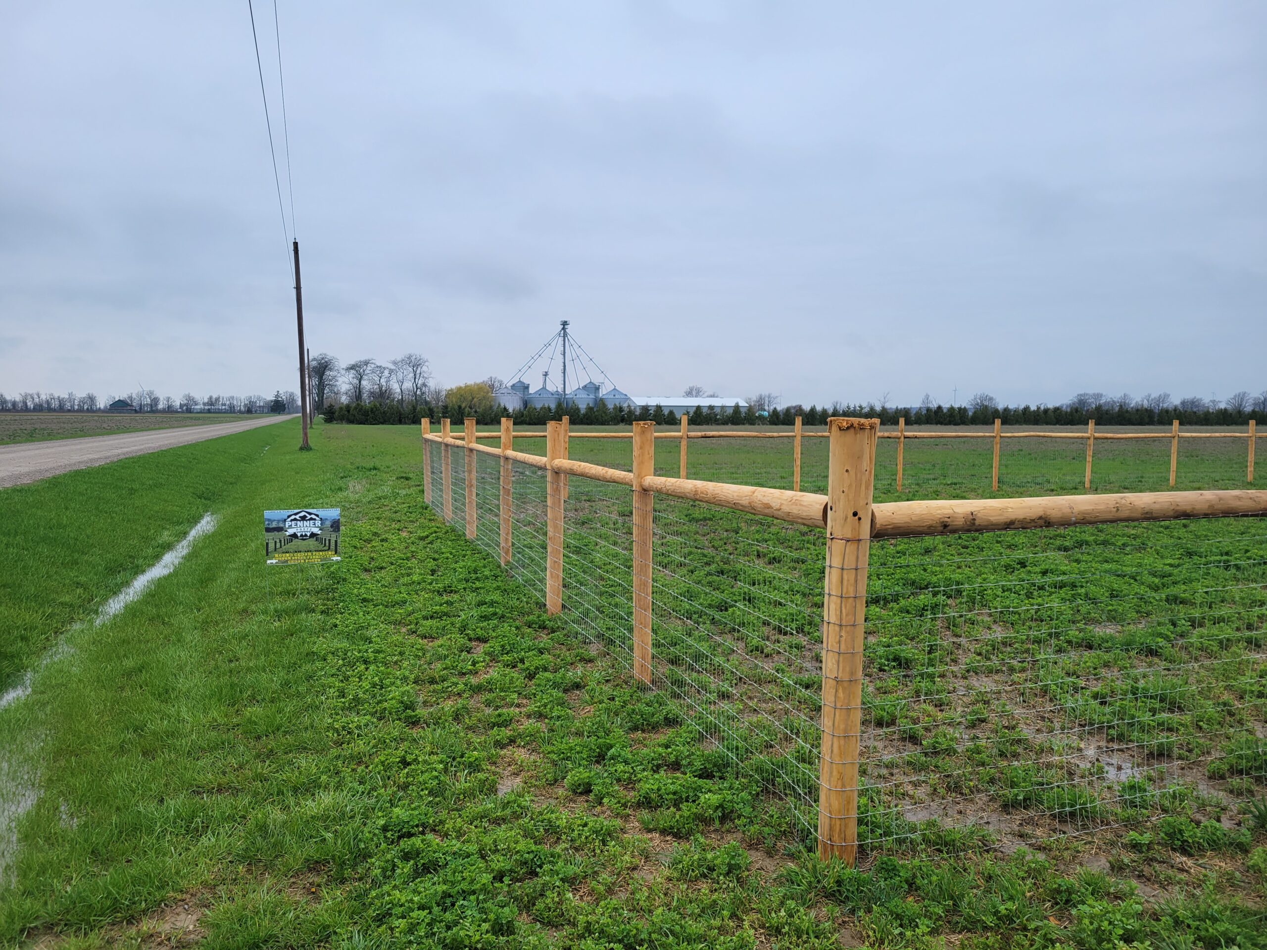 Round cedar fencing